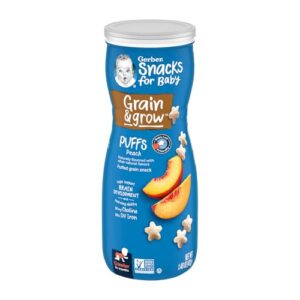 (6 Canisters) Gerber Puffs Peach, 1.48 oz. Puffs pink