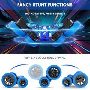 Remote Control Car, Double Sided RC Car, 4WD Off-Road Stunt Car with 360° Flips