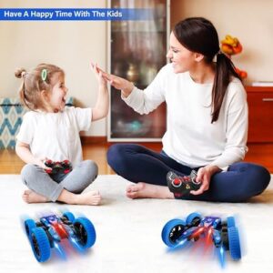 Remote Control Car, Double Sided RC Car, 4WD Off-Road Stunt Car with 360° Flips